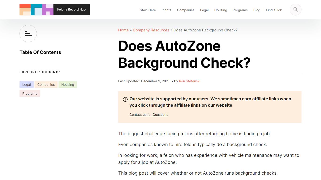Does AutoZone Background Check? | Felony Record Hub