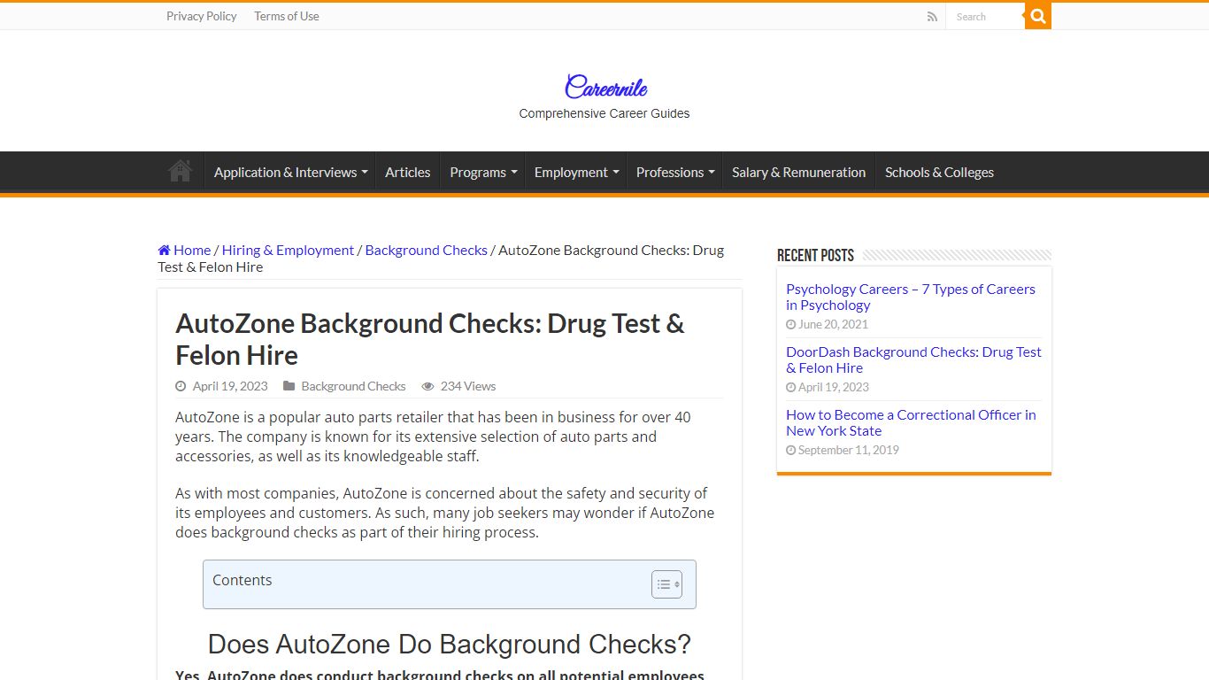 AutoZone Background Checks: Drug Test & Felon Hire